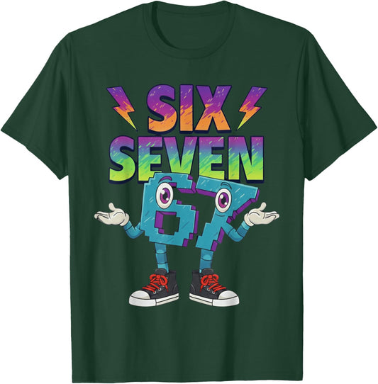 Six Seven Meme 67 T-Shirt - T-Shirt | Forest