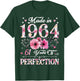 61 Year Old Made In 1964 Floral 61st Birthday Gift T-Shirt - T-Shirt | Forest