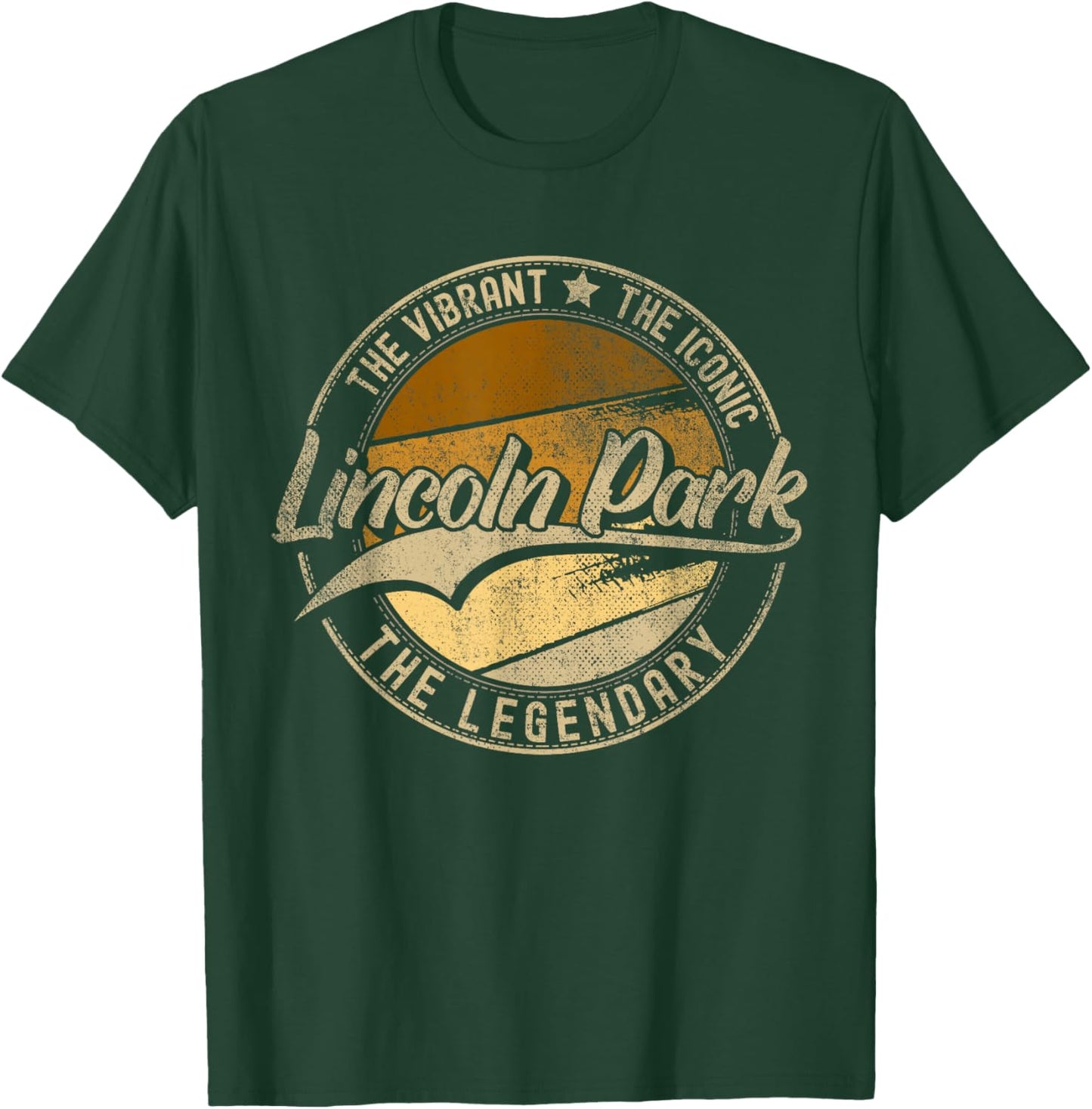 Lincoln Park MI | Michigan | Vintage Distressed T-Shirt - T-Shirt | Forest