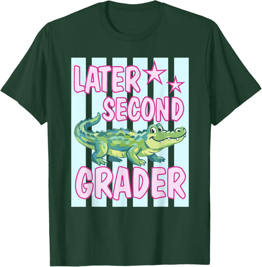 Gator Later Second Grader Last Day School End of School Year T-Shirt - T-Shirt | Forest