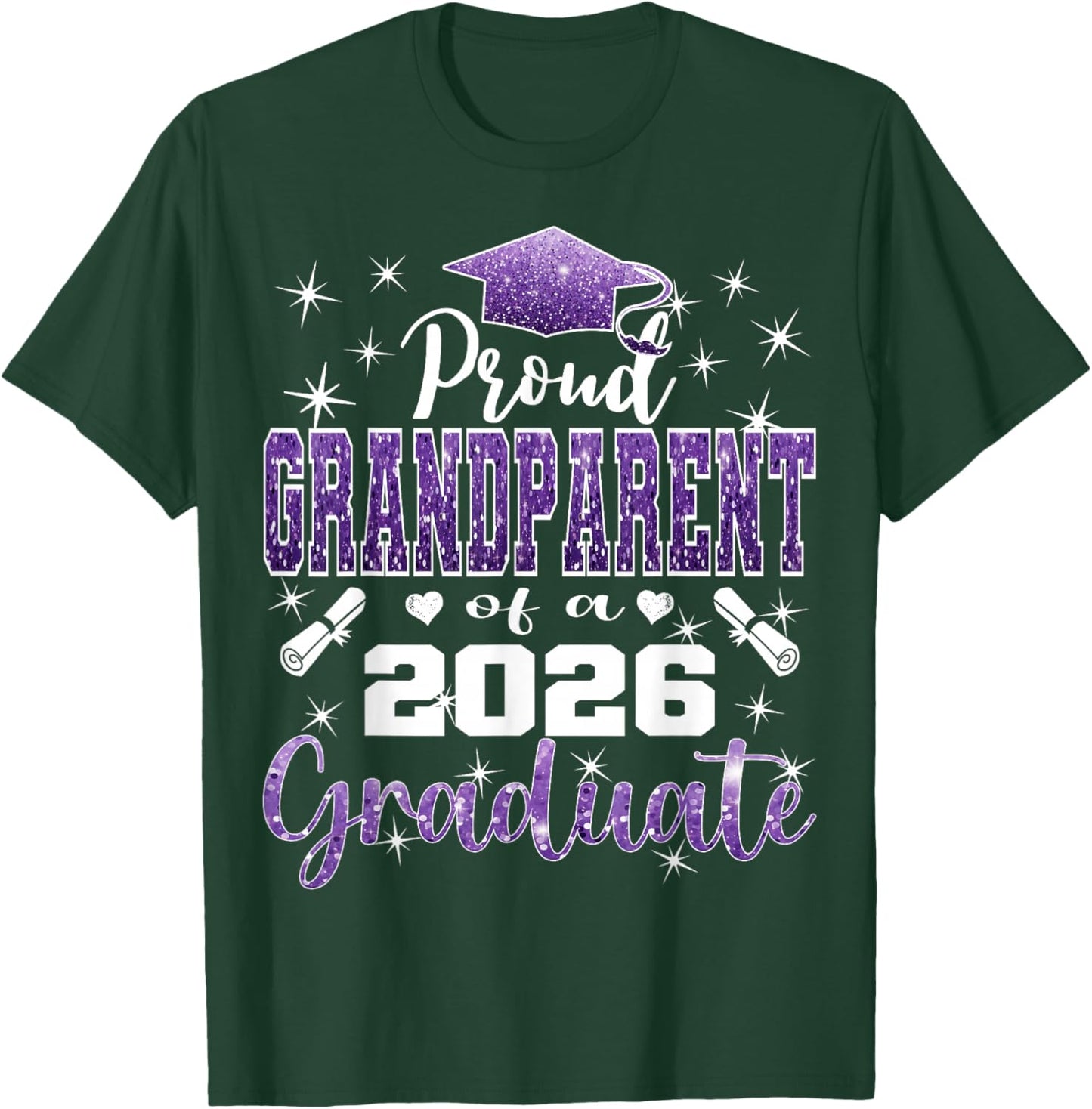 Super Proud Grandparent of 2026 Graduate Graduation Family T-Shirt - T-Shirt | Forest