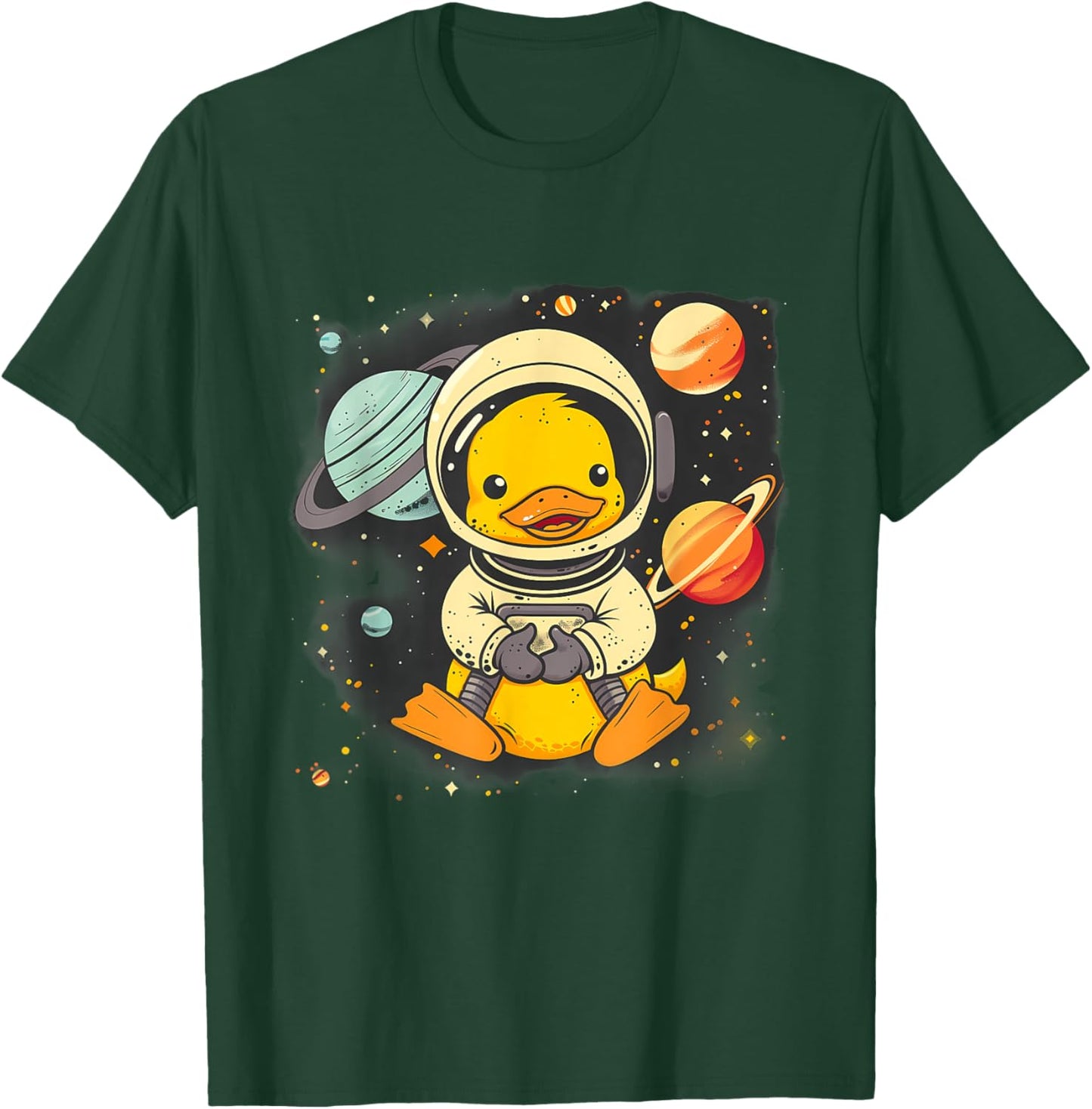 Rubber Duck Planet Astronaut Science Space Rubber Duck Lover T-Shirt - T-Shirt | Forest