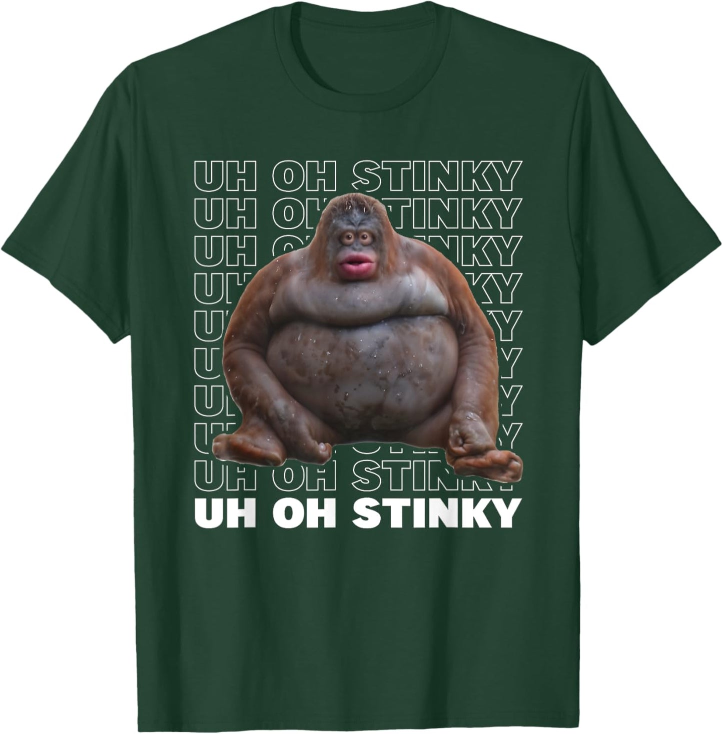 Uh Oh Stinky Poop Funny Monkey Dank Memes Le Monke Orangutan T-Shirt - T-Shirt | Forest