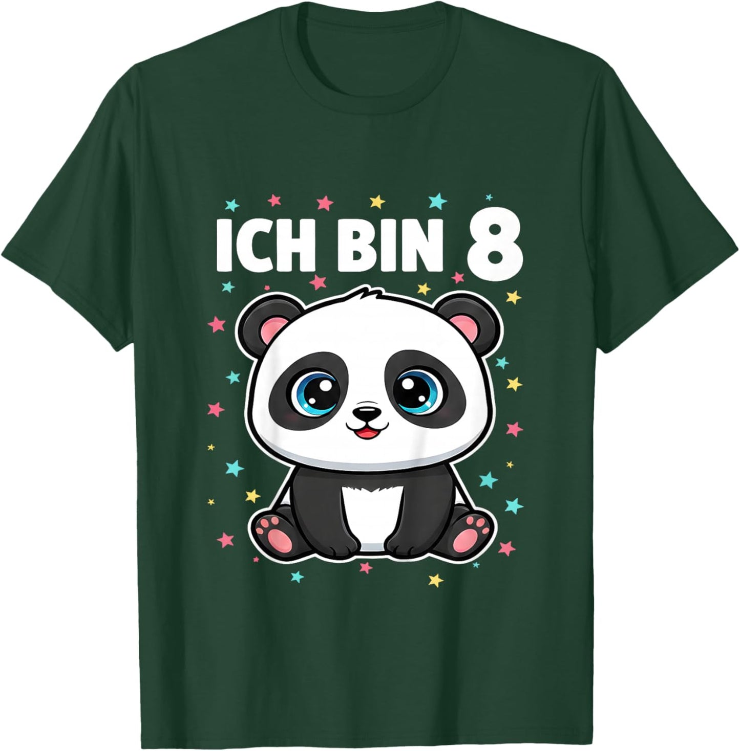 Ich Bin 8 - Süßes Panda Kindergeburtstag Junge Mädchen T-Shirt - T-Shirt | Forest