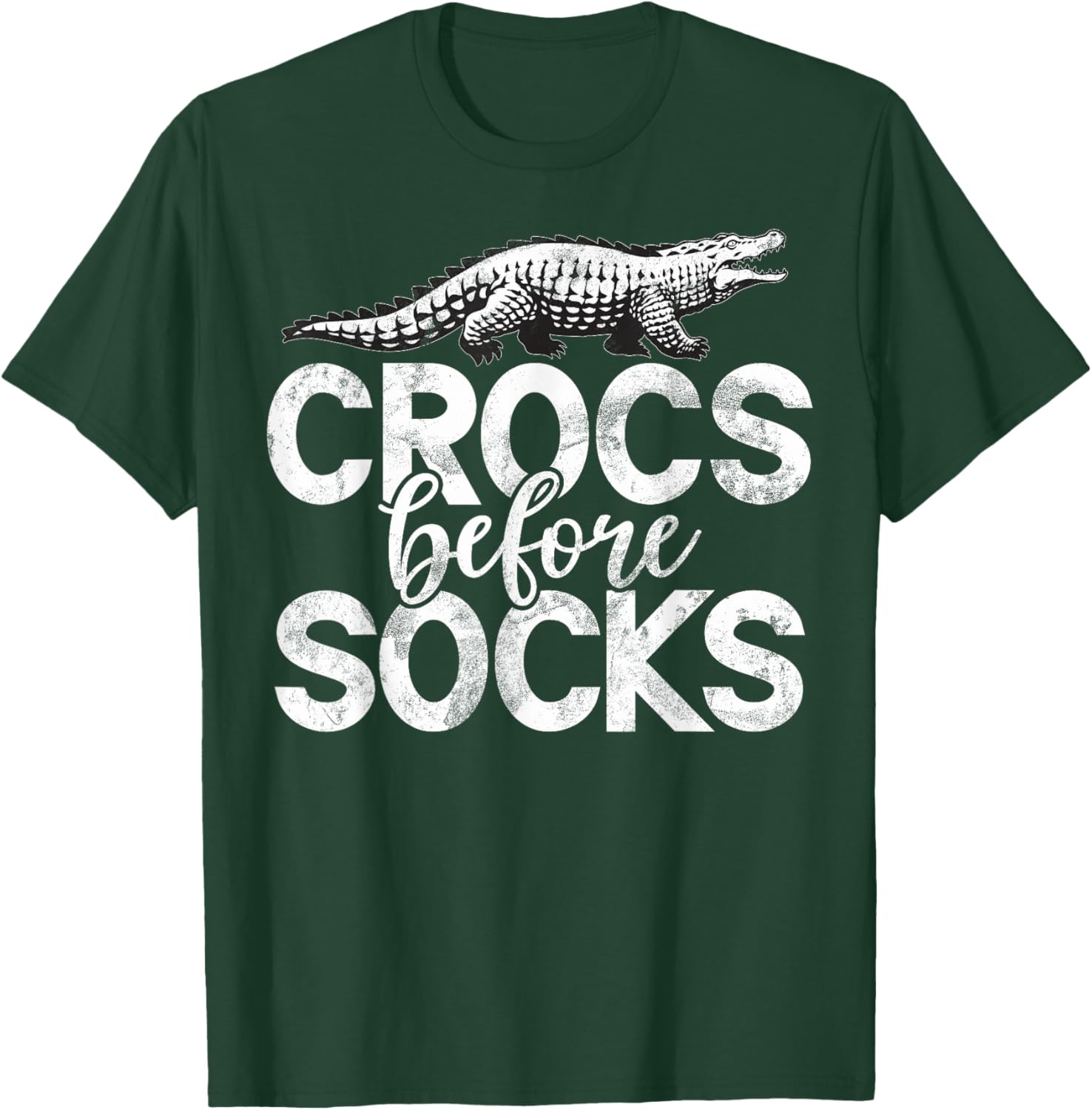 Crocs Before Socks Crocodile T-Shirt - T-Shirt | Forest
