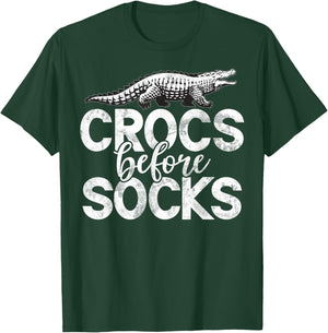Crocs Before Socks Crocodile T-Shirt - T-Shirt | Forest