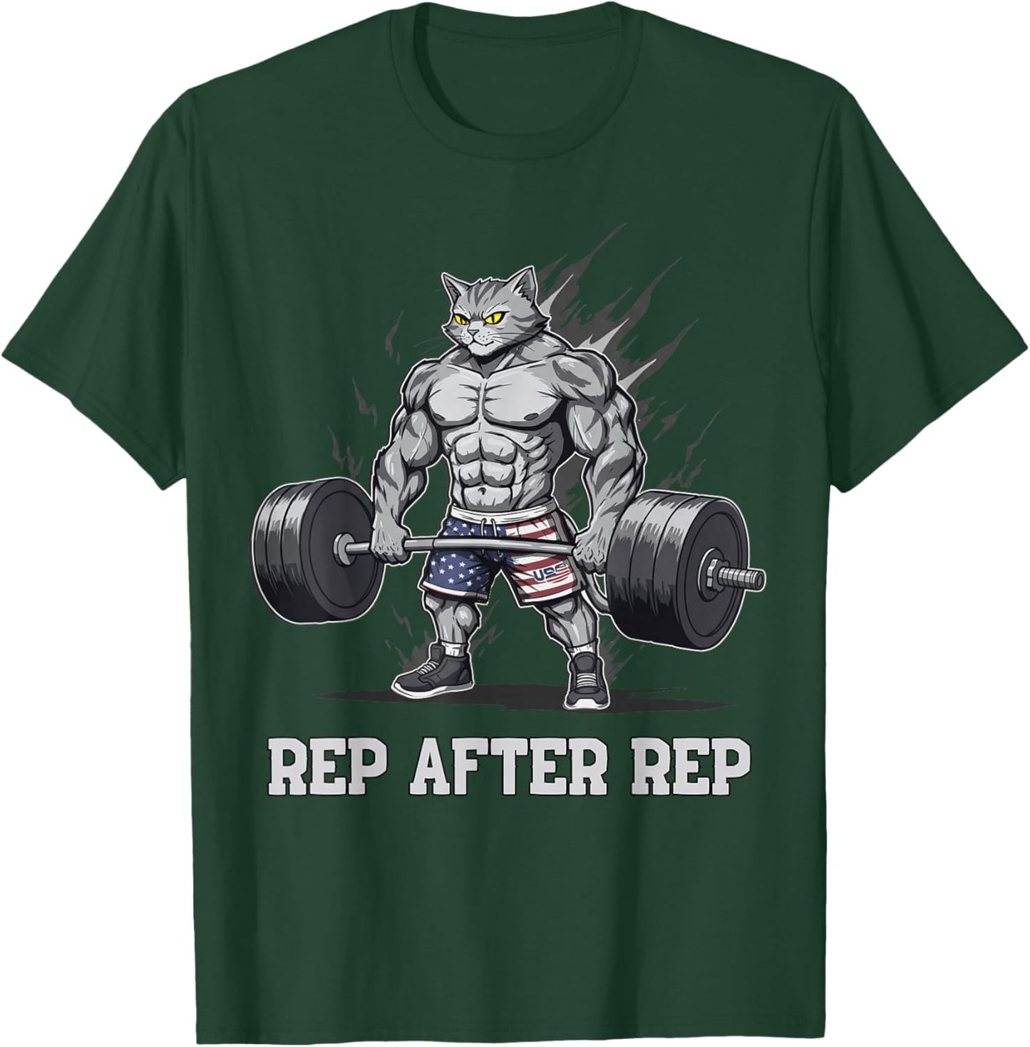 Anime Cat Pump Covers Gym Men Women Workout T-Shirt - T-Shirt | Forest