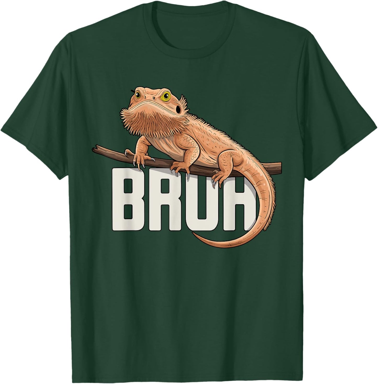 Bruh Bearded Dragon T-Shirt - T-Shirt | Forest