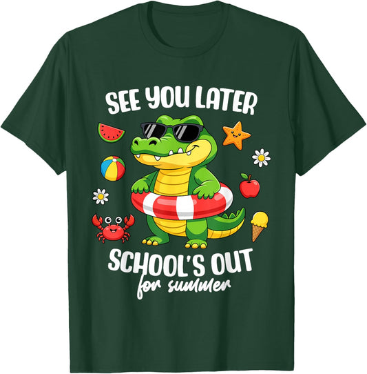 Last Day of School Teacher Kids End of School Out for Summer T-Shirt - T-Shirt | Forest