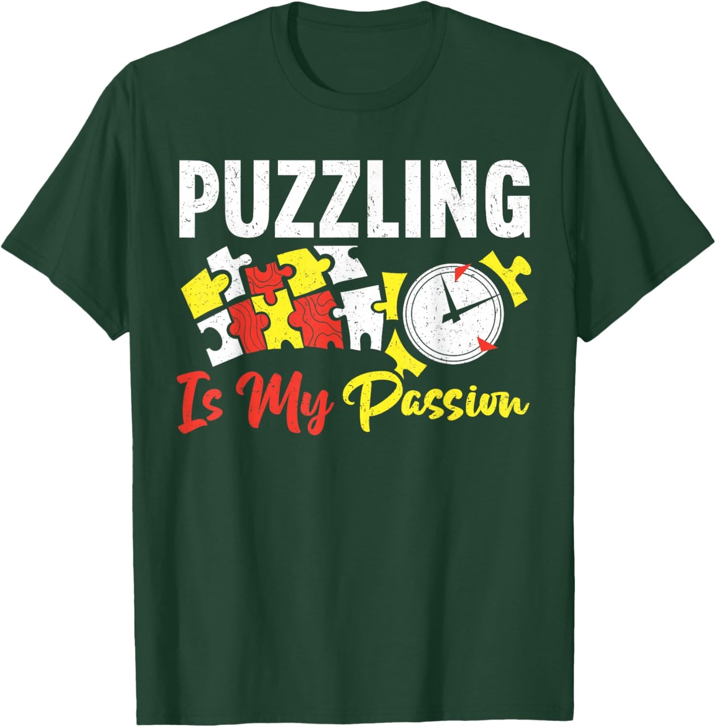 Puzzling Is My Passion Funny Puzzling T-Shirt - T-Shirt | Forest