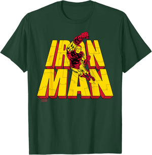 Iron Man - Stacked T-Shirt - T-Shirt | Forest