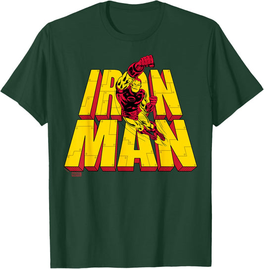 Iron Man - Stacked T-Shirt - T-Shirt | Forest