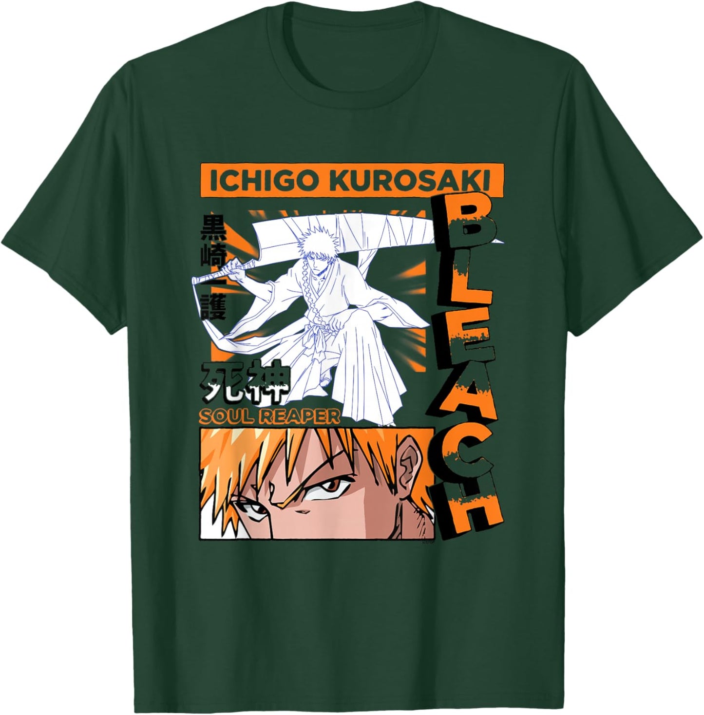 Bleach Ichigo Kurosaki Mangazine Cover Collage Anime T-Shirt - T-Shirt | Forest
