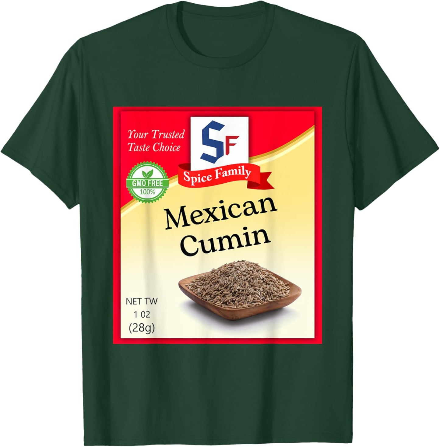 Mexican Cumin Condiment Costume Holiday Spice Costumes T-Shirt - T-Shirt | Forest