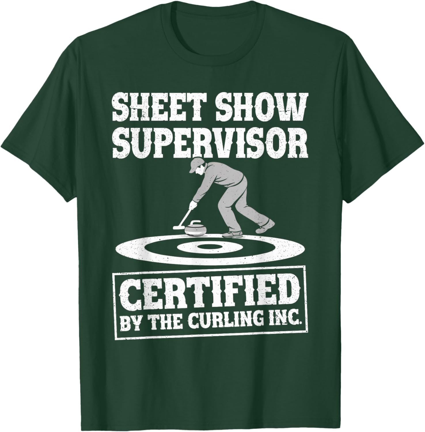 Funny Curling Sport Curler T-Shirt - T-Shirt | Forest