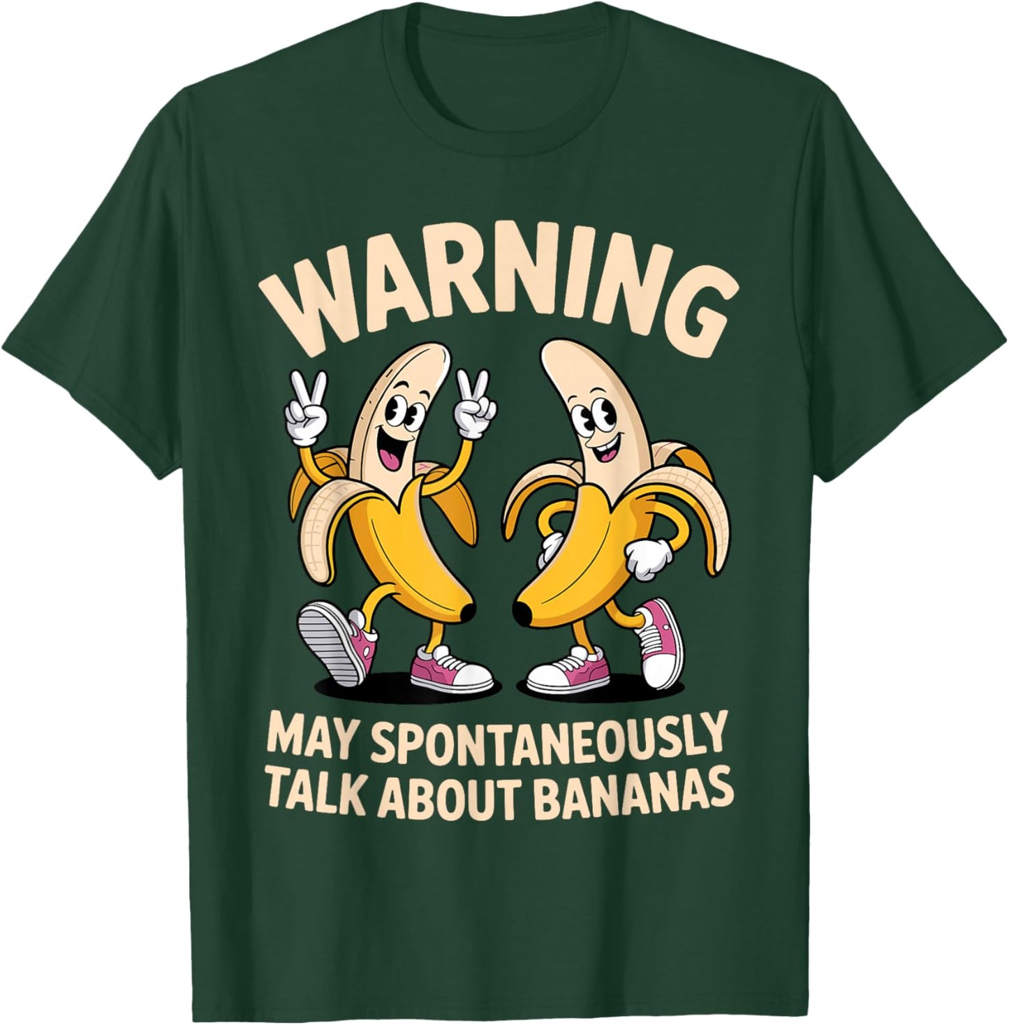 Funny Banana Art Women Youth Teen Fruit Banana Lover T-Shirt - T-Shirt | Forest