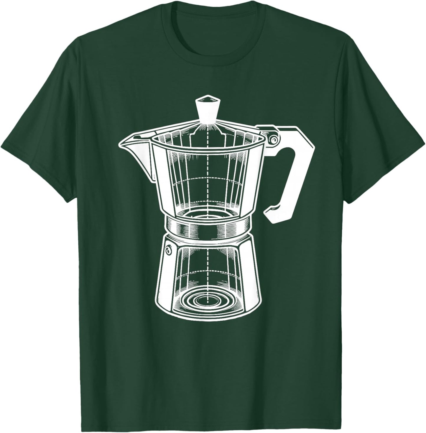 Moka Pot Vintage Coffee Maker Espresso Lovers T-Shirt - T-Shirt | Forest