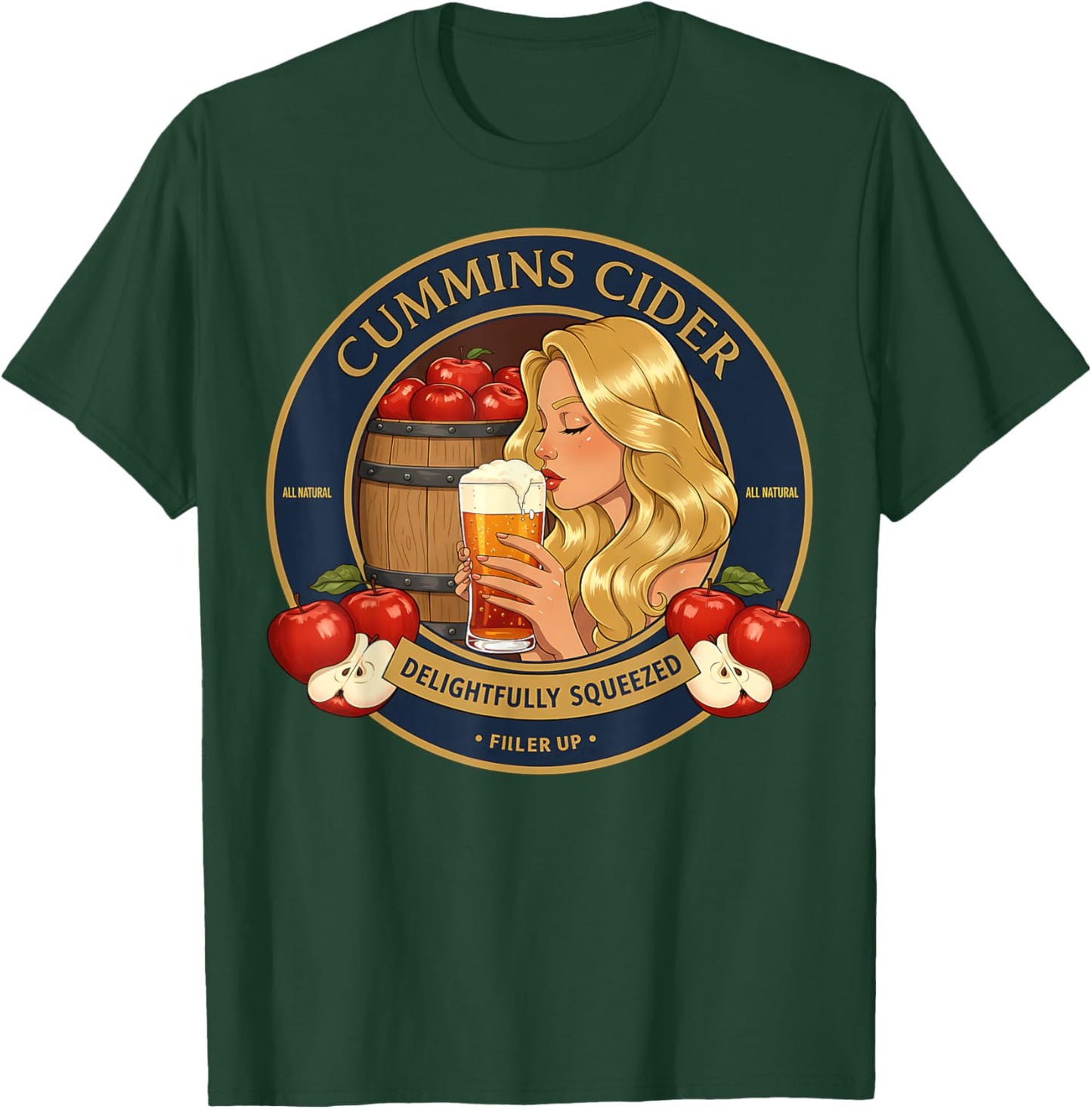 Men's Funny Trending Design with Cheeky Double Entendre T-Shirt - T-Shirt | Forest