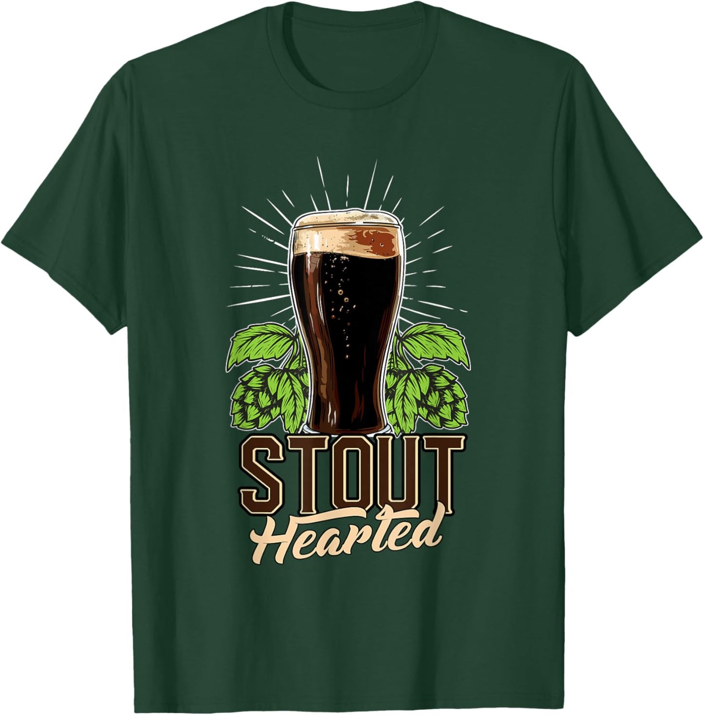 Stout-Hearted Craft Beer Connoisseur Funny Beer Lover T-Shirt - T-Shirt | Forest