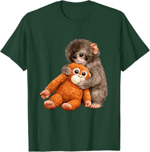 Cute Monkey Punch Japanese Monkey T-Shirt - T-Shirt | Forest