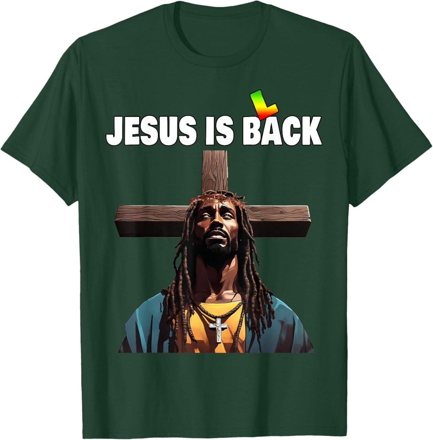 Black Jesus Christ T-Shirt - T-Shirt | Forest