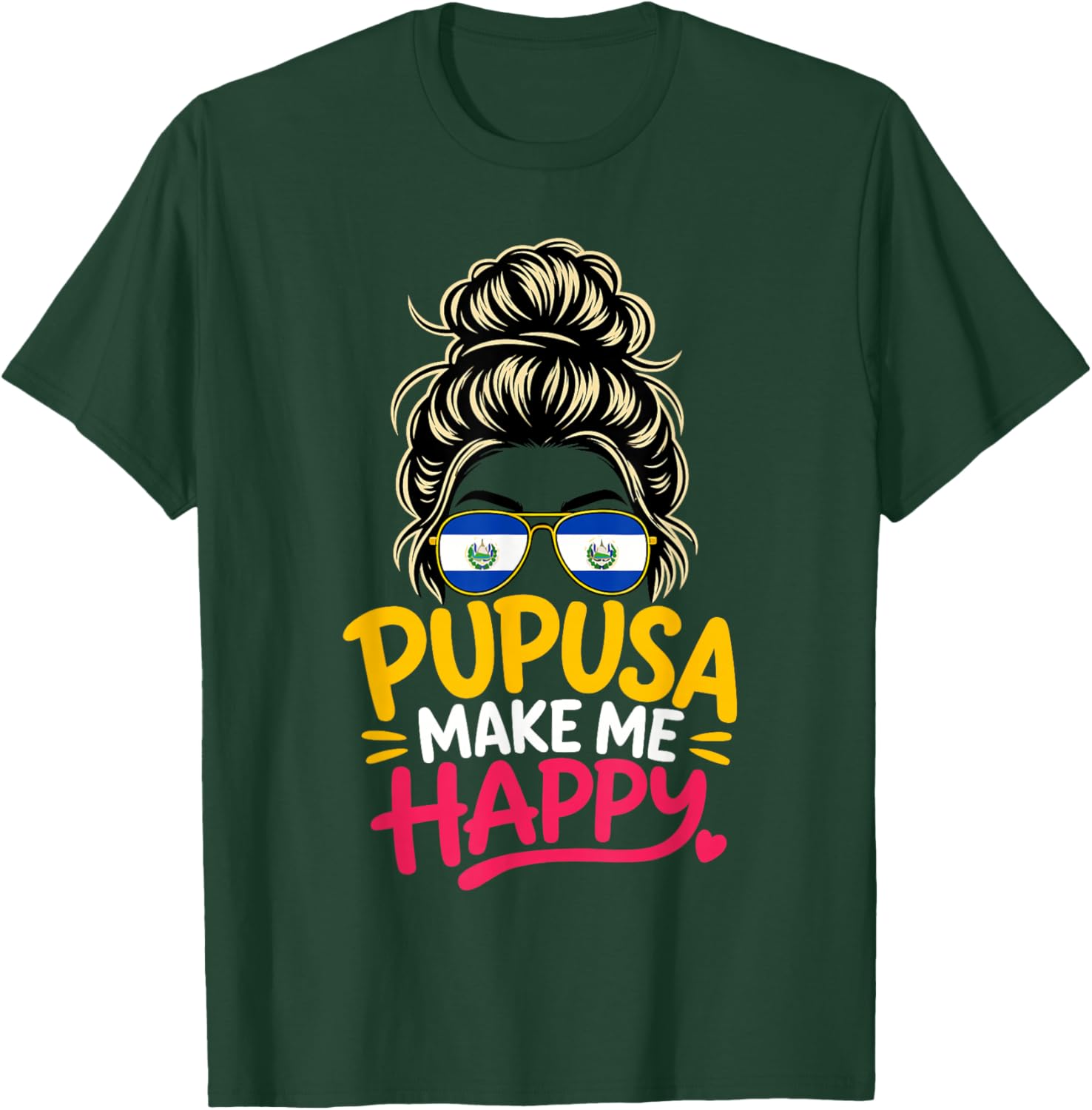 El Salvador Pupusa Mom Salvadoran Girl Pupusas T-Shirt - T-Shirt | Forest