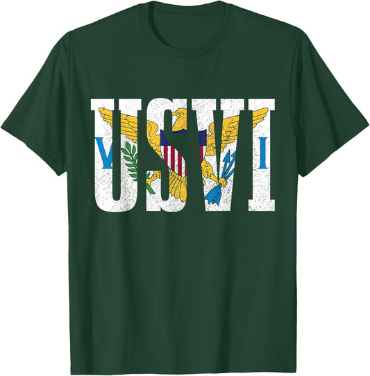 US Virgin Islands USVI Flag Pride Souvenir T-Shirt - T-Shirt | Forest