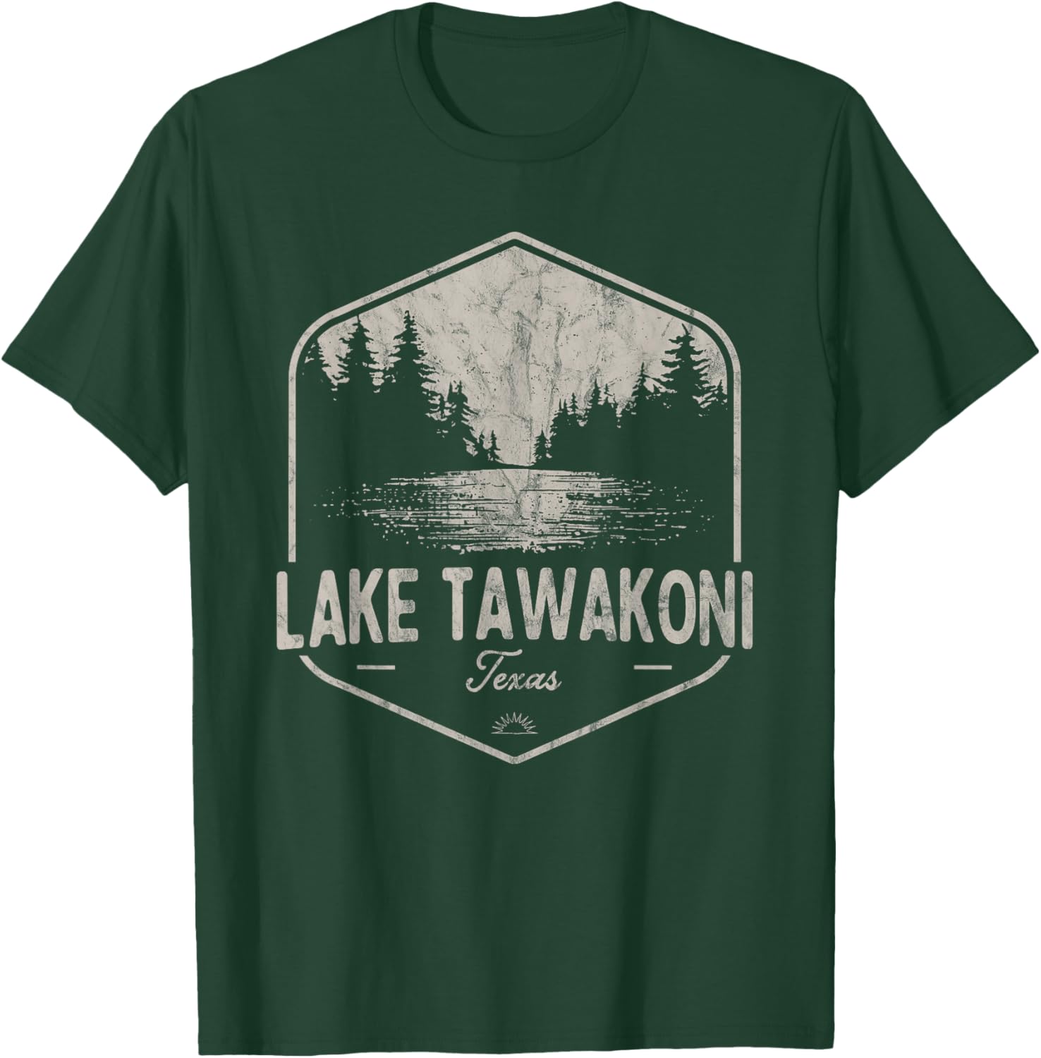 Lake Tawakoni Texas Outdoors Vintage T-Shirt - T-Shirt | Forest