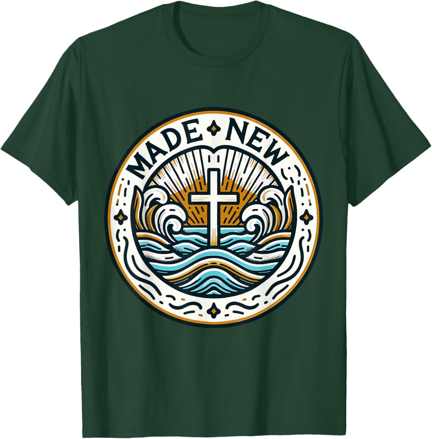 Baptism Made New Baptized T-Shirt - T-Shirt | Forest