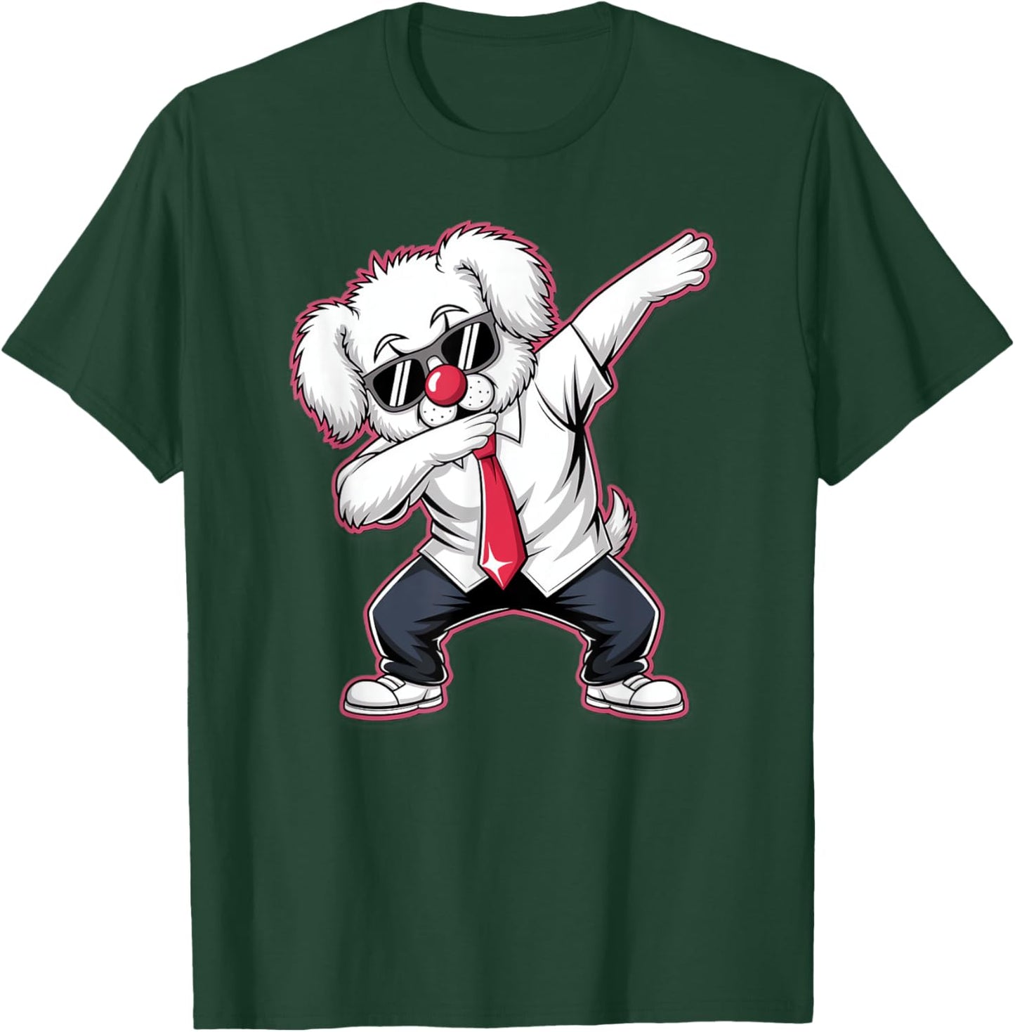 Dabbing Dog Dab Dap Pudel T-Shirt - T-Shirt | Forest