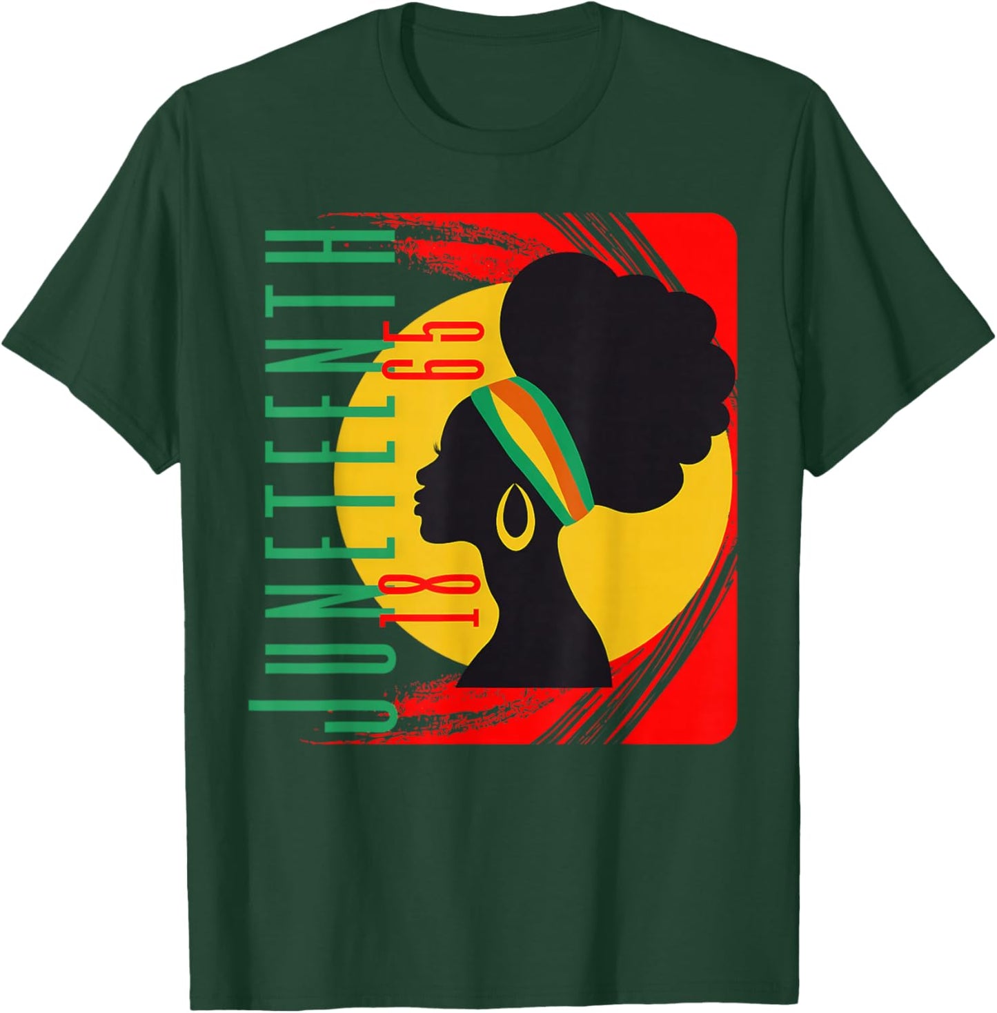 Juneteenth 1865 Freedom Day Black Women Girl African Afro T-Shirt - T-Shirt | Forest