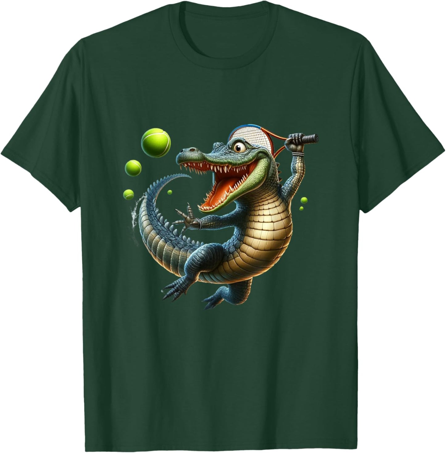 Tennis Clothing Tennis Player Crocodile Tennis T-Shirt - T-Shirt | Forest