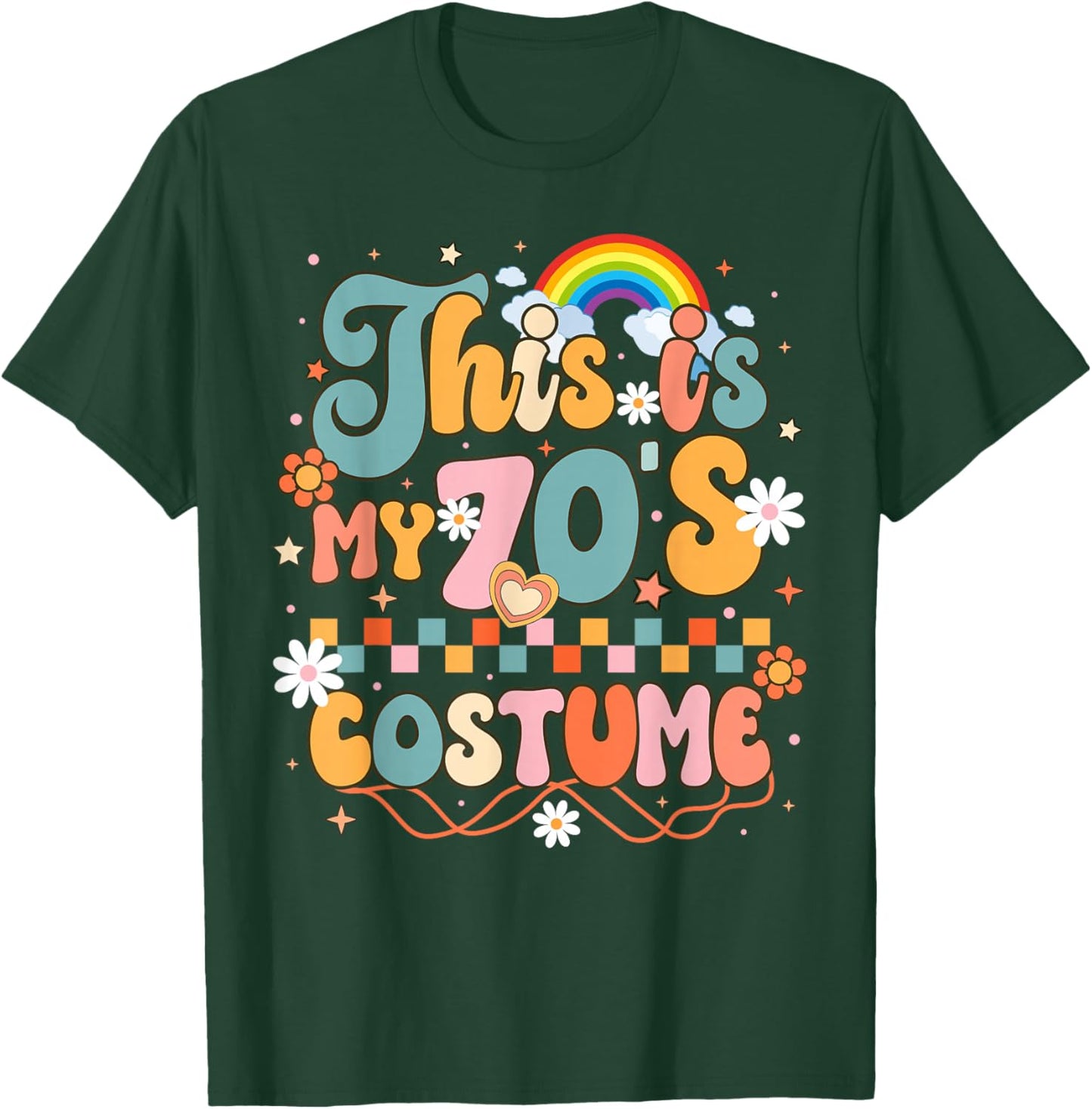 This is My 70s Costume Funny 1970s Style Party Outfit Groovy T-Shirt - T-Shirt | Forest