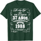 Vintage 37th Birthday Men Funny 1988 37 Birthday Spanish T-Shirt - T-Shirt | Forest