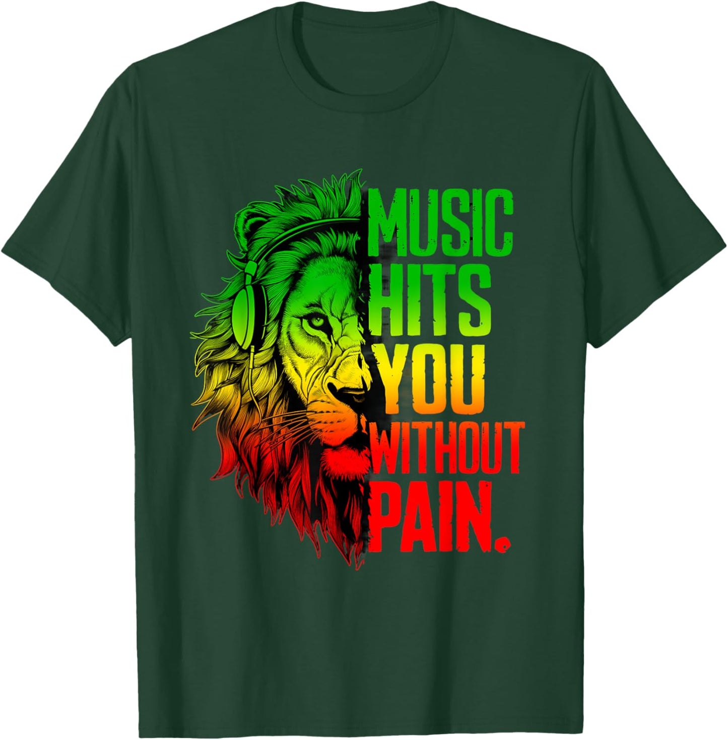 Rasta Reggae Lion Of Judah Rastafari Roots Jamaican Pride T-Shirt - T-Shirt | Forest