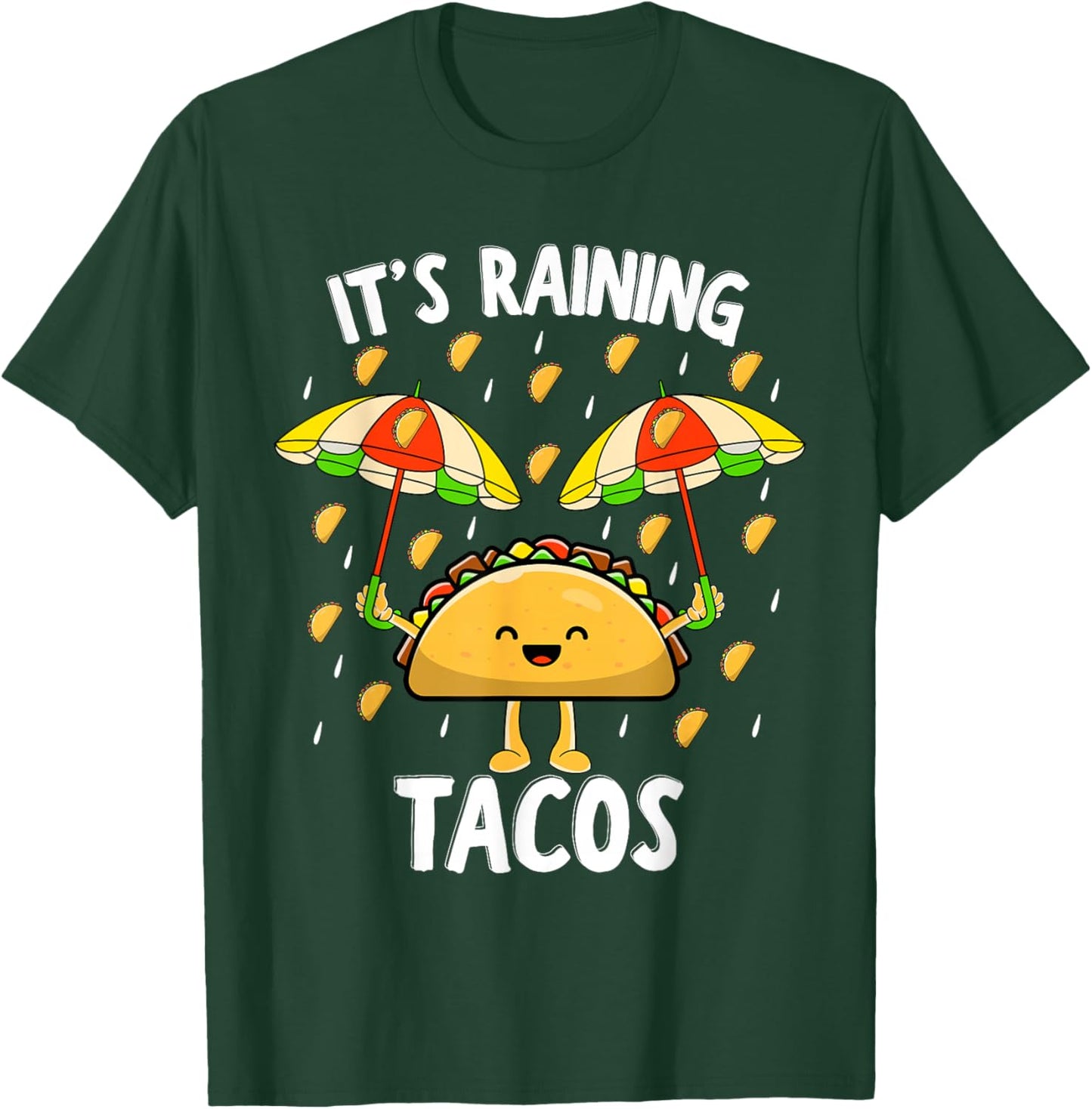 It's Raining Tacos Funny Taco Weather Forecast Mexican Kids T-Shirt - T-Shirt | Forest