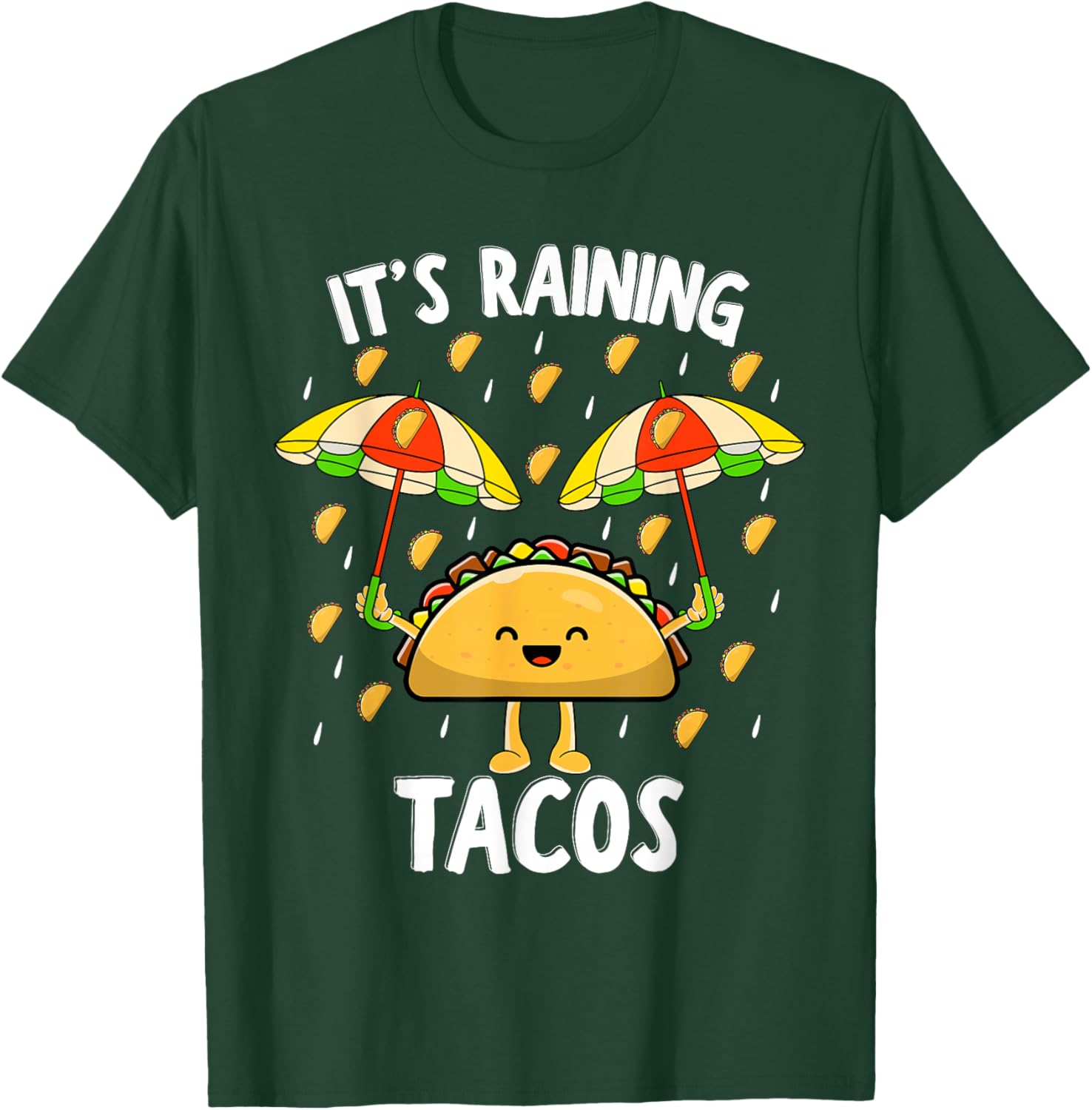 It's Raining Tacos Funny Taco Weather Forecast Mexican Kids T-Shirt - T-Shirt | Forest