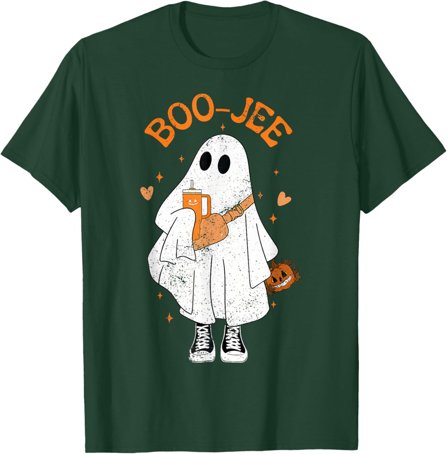 Spooky Season Cute Ghost Halloween Boujee Boo Jee T-Shirt - T-Shirt | Forest