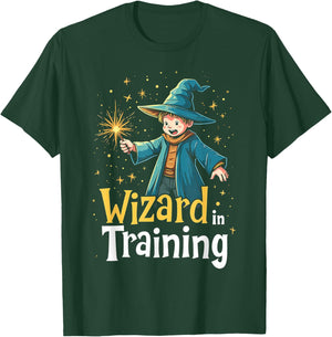 Wizard in Training Cute Young Sorcerer Magic Spell Caster T-Shirt - T-Shirt | Forest