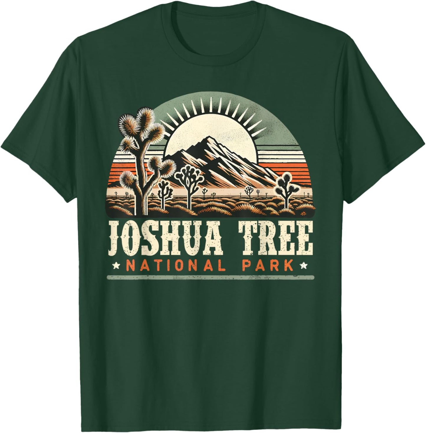 Joshua Tree National Park Retro Vintage Hike Camping Outdoor T-Shirt - T-Shirt | Forest