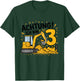 3. Geburtstag Junge 3 Jahre Bagger Baustelle T-Shirt - T-Shirt | Forest