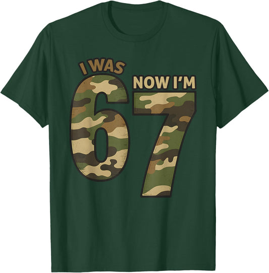I was 6 Now I'm 7 7th Birthday Camouflage Six Seven 6 7 Kids T-Shirt - T-Shirt | Forest
