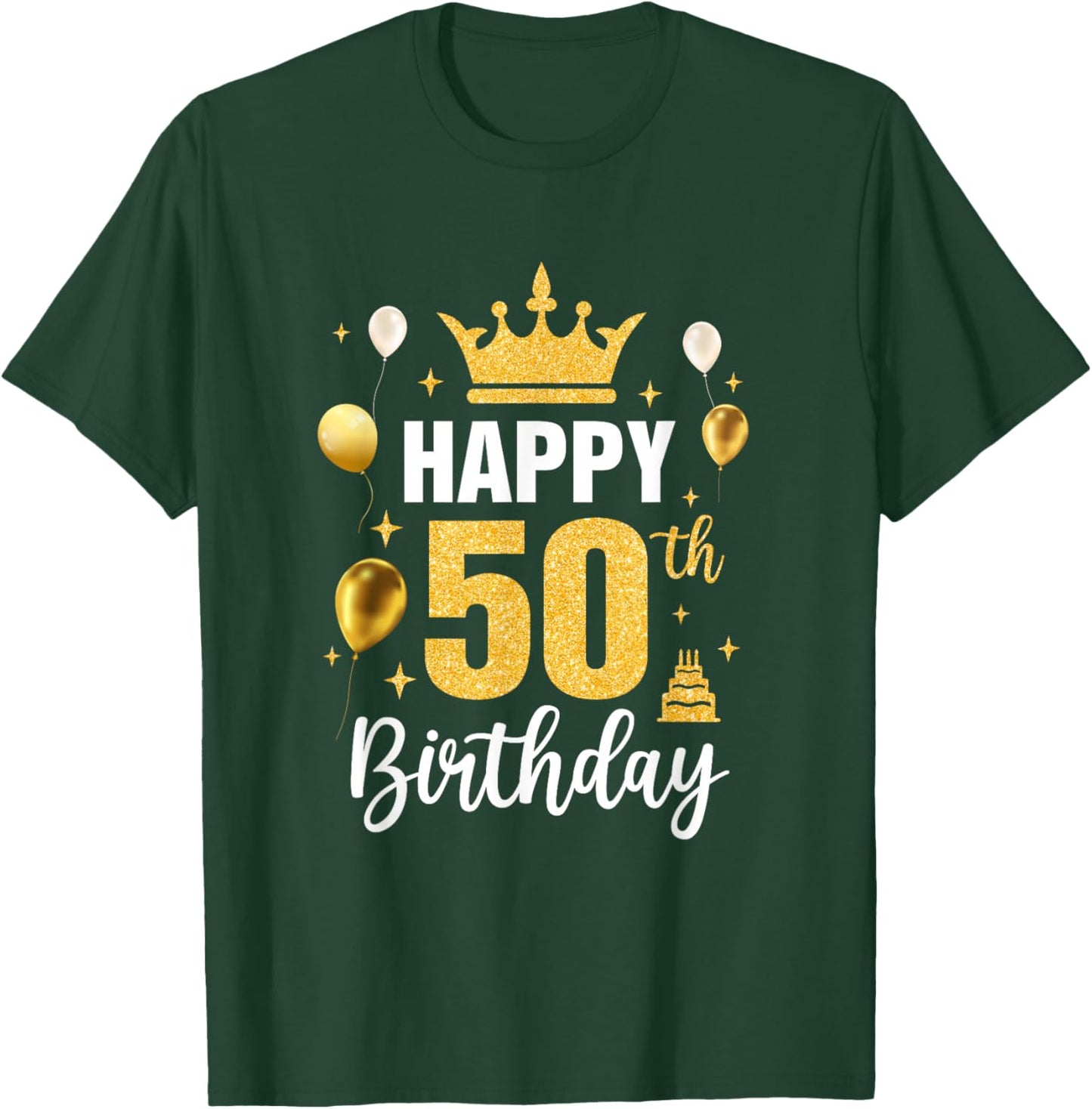 Happy 50Th Birthday Idea For 50 Years Old Man And Woman T-Shirt - T-Shirt | Forest