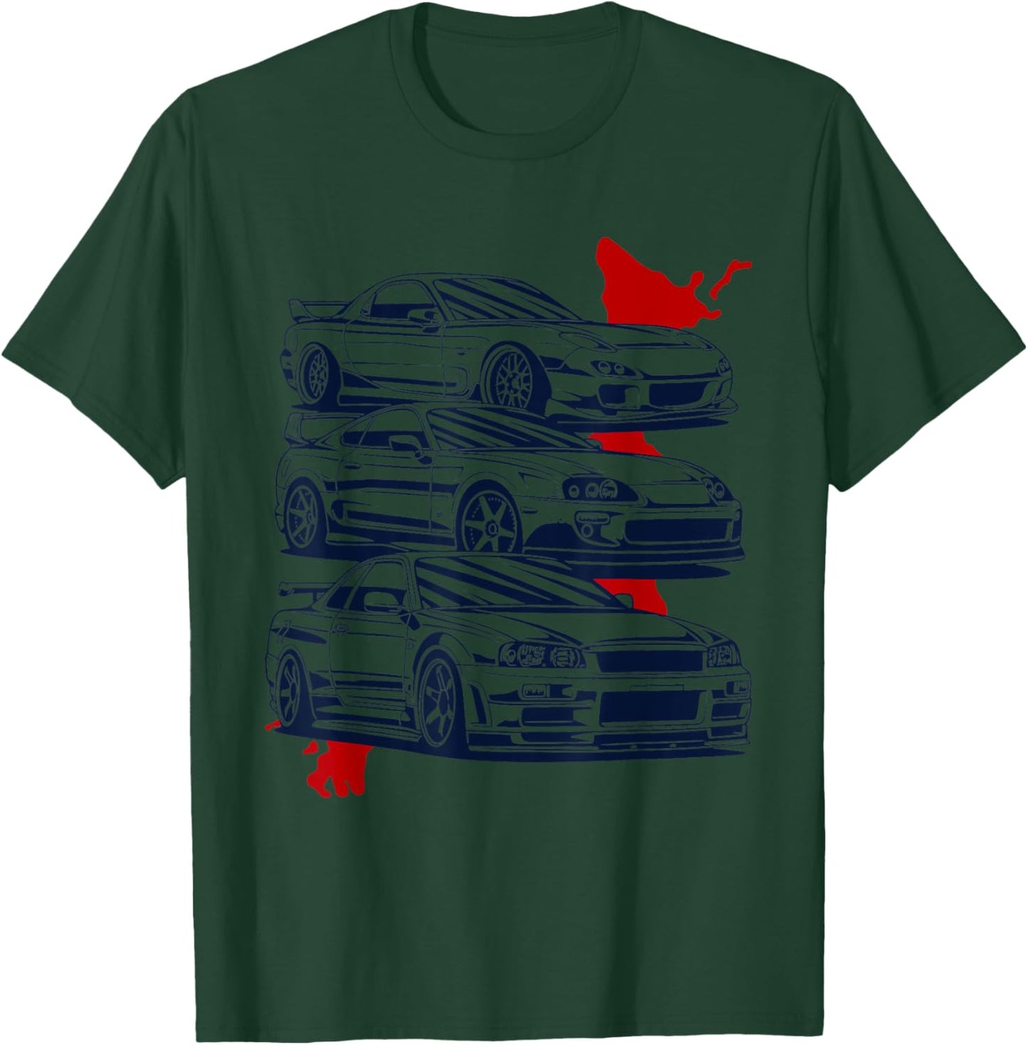 Skyline G T R R33 R34 R32 R35 Japanese Supra JDM Car R X 7 T-Shirt - T-Shirt | Forest