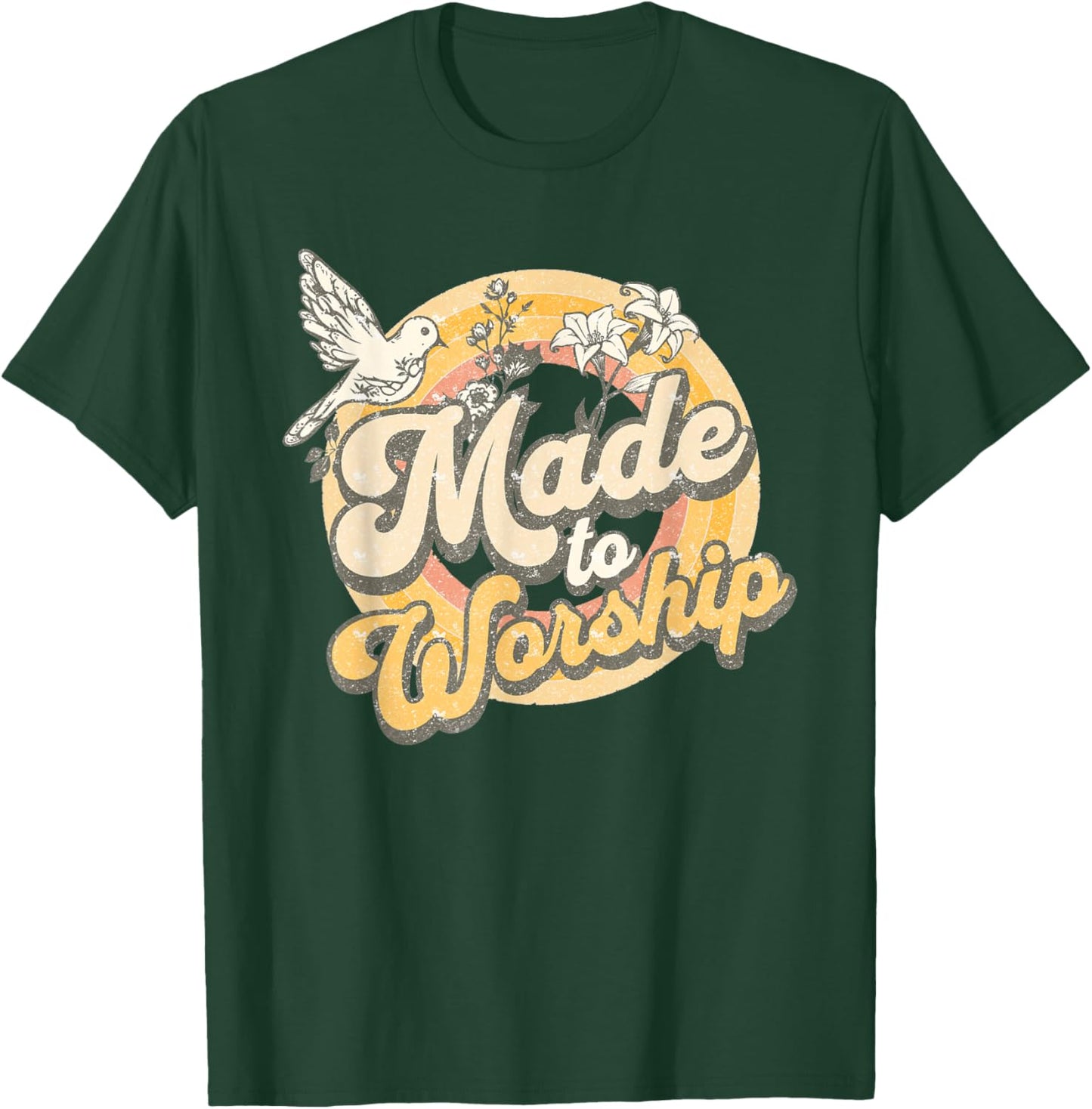 Made To Worship Shirt - Women Men Christian Religious T-Shirt - T-Shirt | Forest