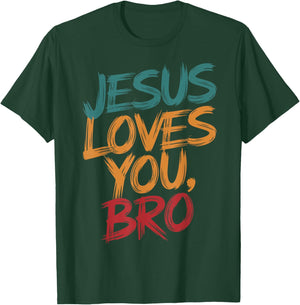 Christian Boy Jesus Loves You Bro Trust God Saves Me Toddler T-Shirt - T-Shirt | Forest