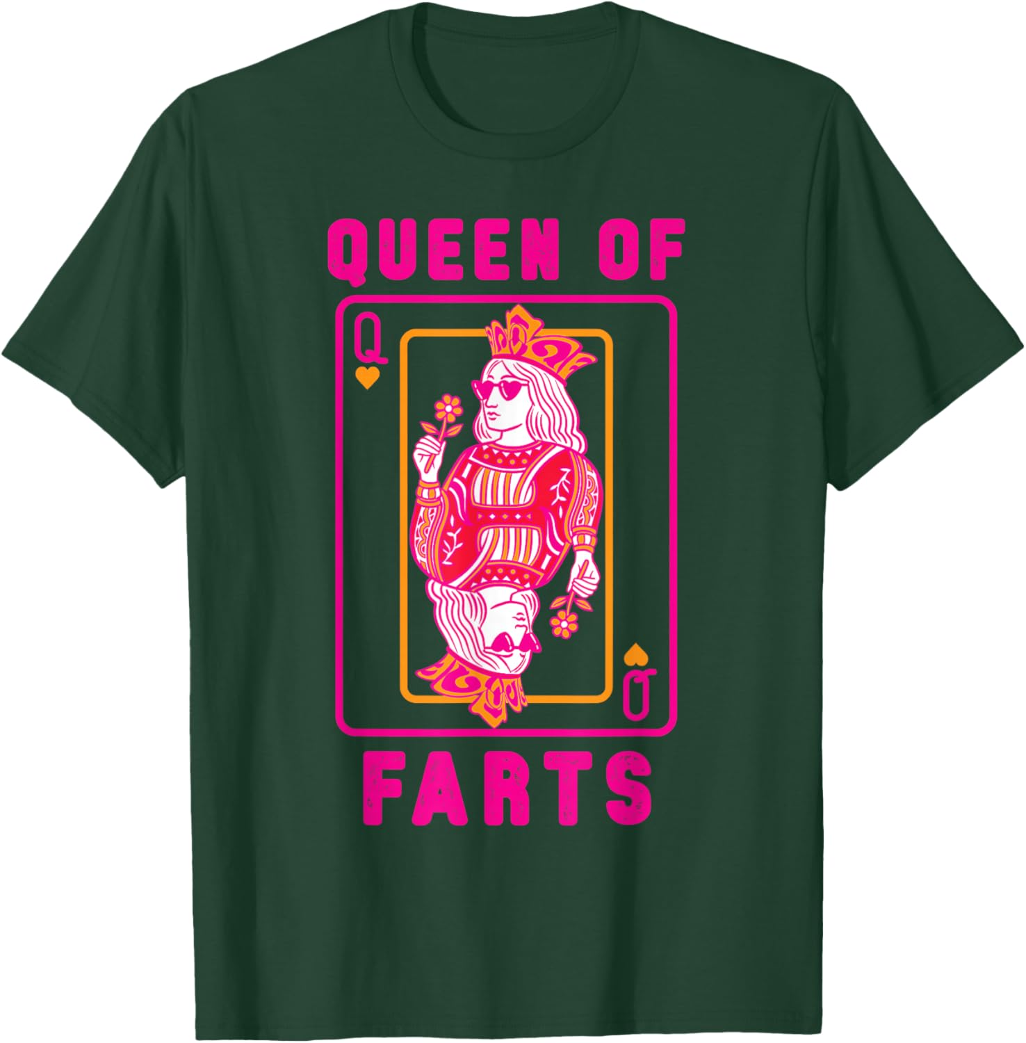 Funny Queen of Fart Farting Humour Inappropriate Embarrassing T-Shirt - T-Shirt | Forest