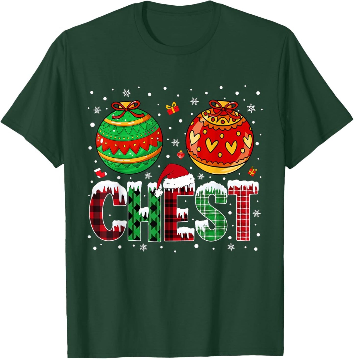 Chestnuts Matching Family Funny Chest Nuts Christmas Couples T-Shirt - T-Shirt | Forest