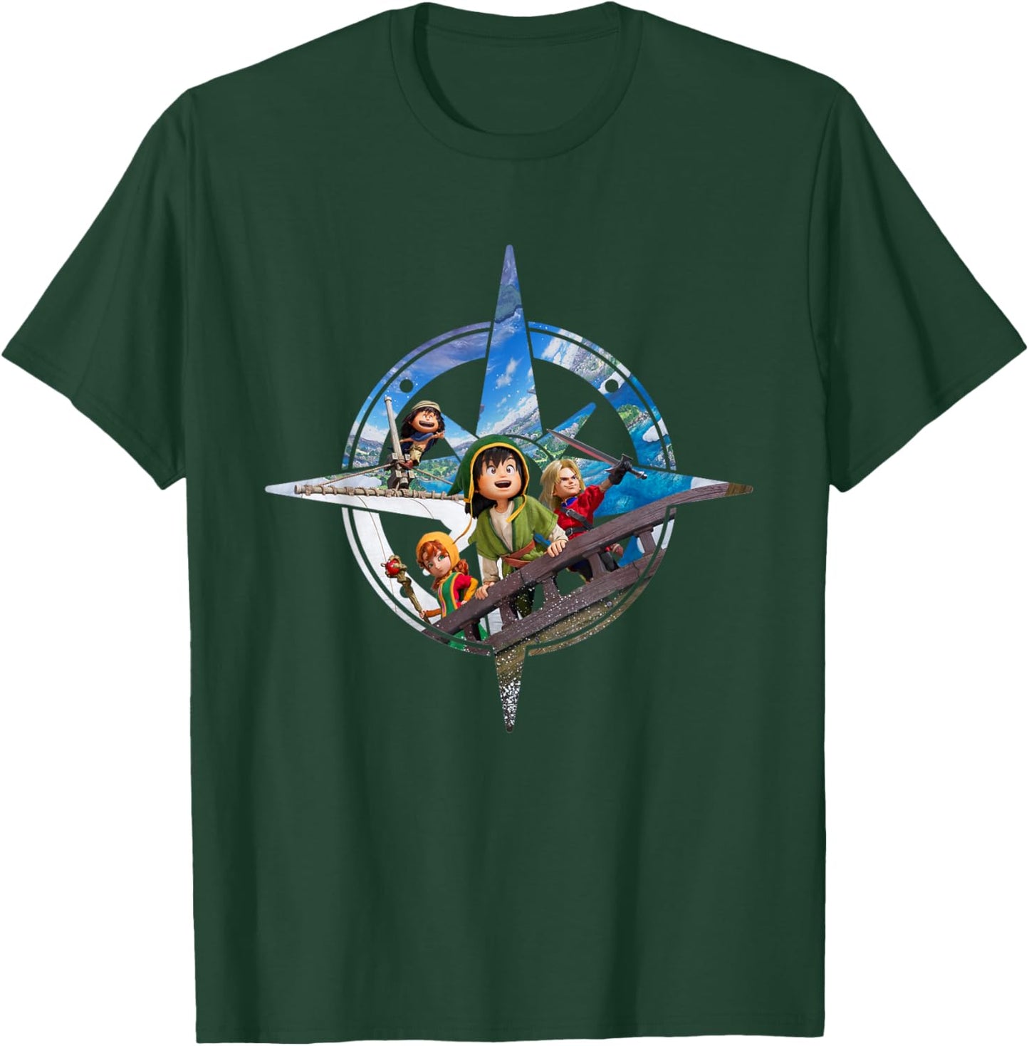 Dragon Quest VII Reimagined Compass Pink T-Shirt - T-Shirt | Forest