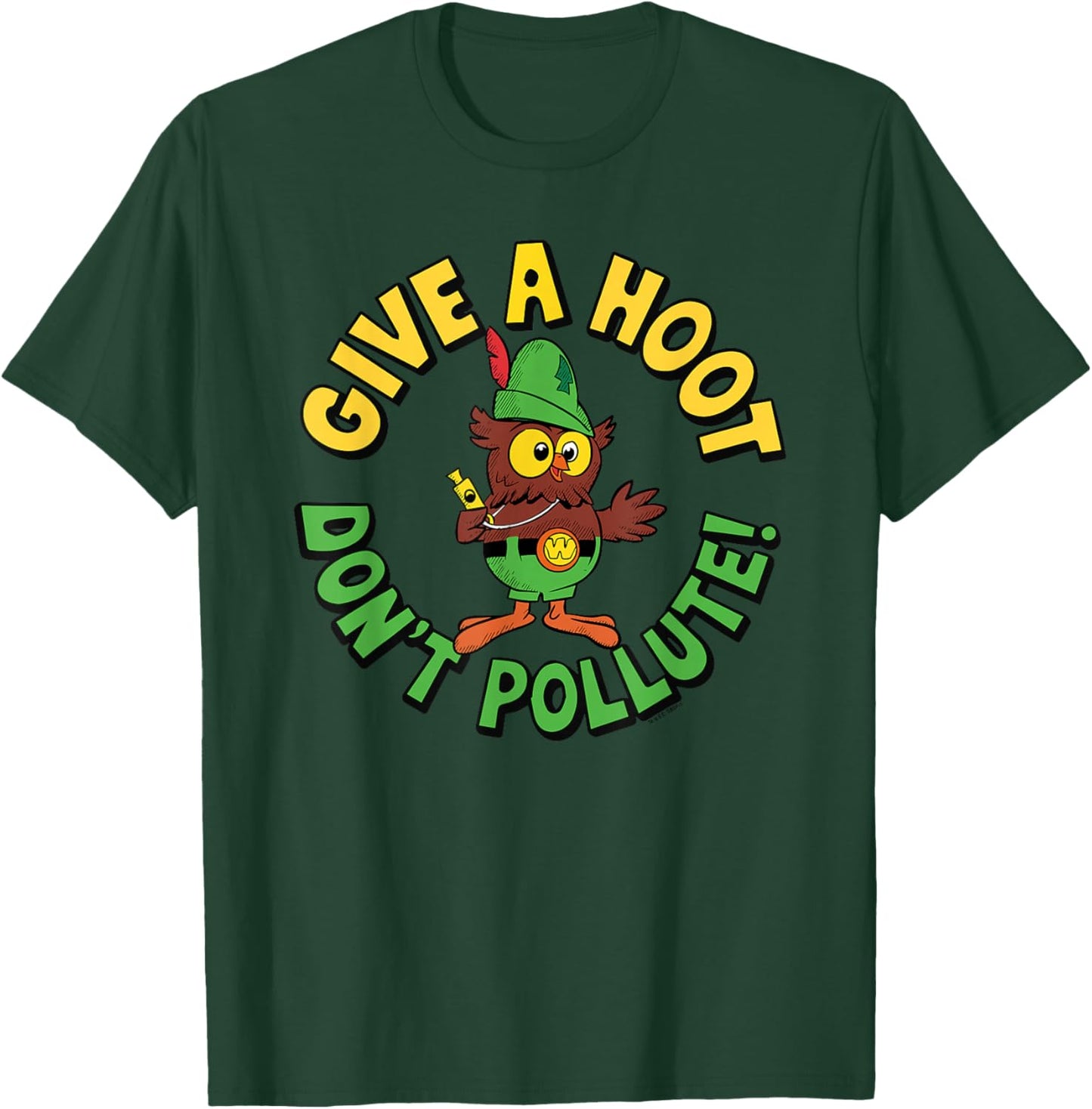 Give A Hoot Don't Pollute! Woodsy Owl Retro T-Shirt - T-Shirt | Forest